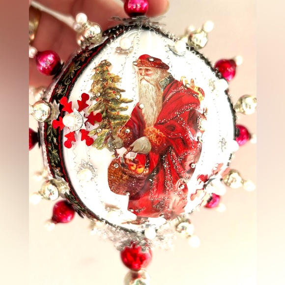 Vintage repurposed handmade one of a kind Other - Vintage repurposed holiday Christmas ornament
